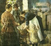 Christian Krohg i baljen oil painting